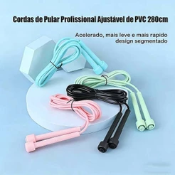 Cordas de Pular Profissional Ajustável de PVC 280cm