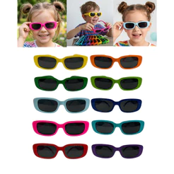 Kit 10 Óculos Retro Infantil Festa Aniversário Criança Uv400 Colorido