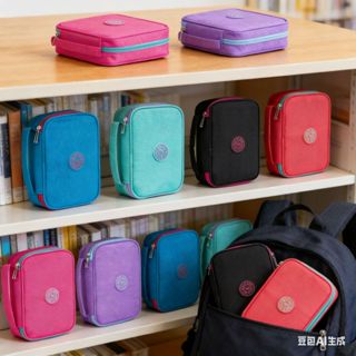 Estojo Escolar Box Organizador De 2 Camada Com Ziper Juvenil em Oferta na Shopee