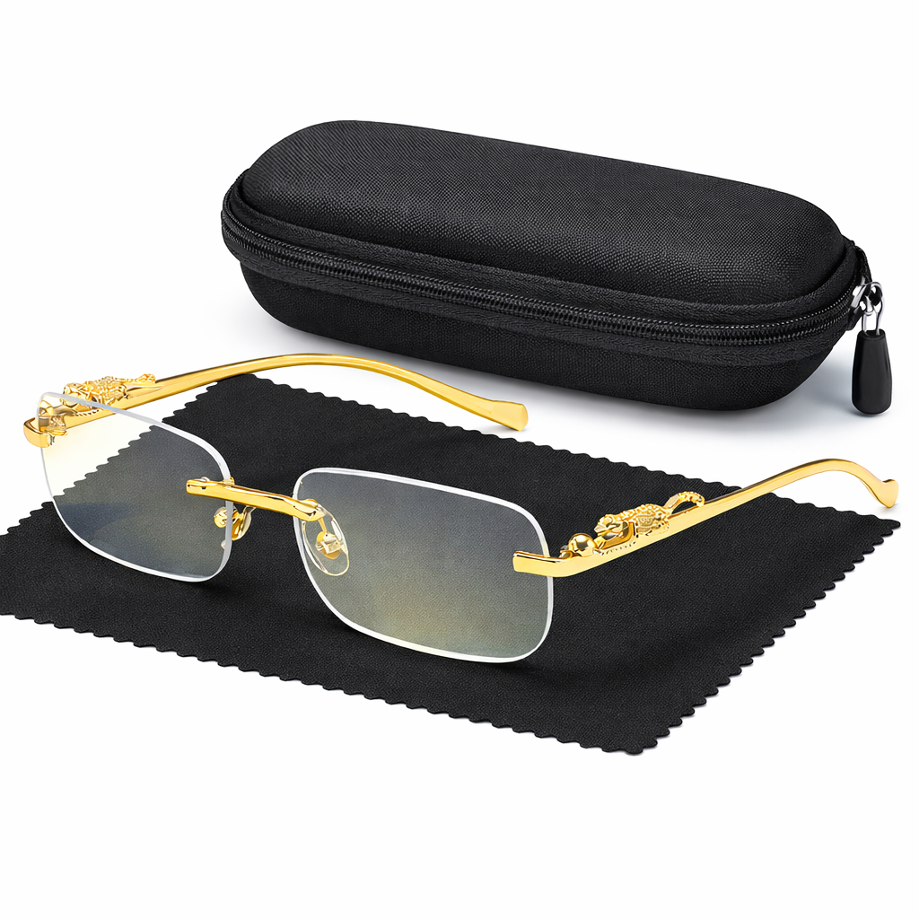 Óculos de Sol Feminino Sem Aro Dourado Rimlees Unissex Retrô Luxo Proteção UV400 Fashion em Oferta na Shopee