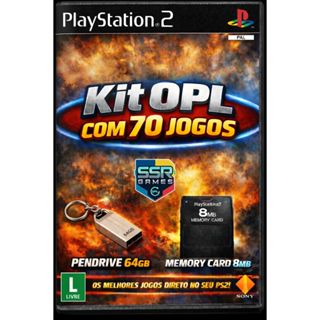 Opl PS2 70 Jogos Pendrive 64GB + Memory Card 8MB em Oferta na Shopee
