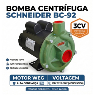 Bomba Centrifuga Schneider 3cv Motor Weg 127/220v Monofásico em Oferta na Shopee