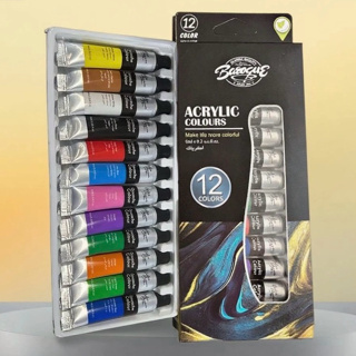 Tinta Acrílica e Óleo Profissional - Kit Pintura 12 Cores em Oferta na Shopee