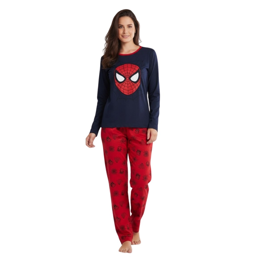 Pijama De Frio Inverno Feminino Adulto Oferta Manga Comprida e Calça Longa Promoção