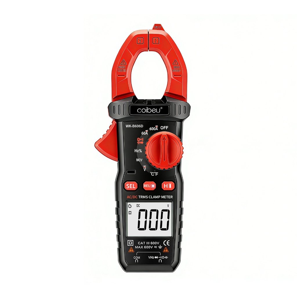 Alicate Amperímetro coibeu - Multímetro De Corrente E Tensão 600A AC/DC Para Eletricistas Profissionais