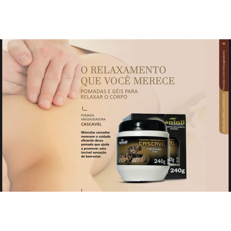 pomada para Massagem Cascavel 240