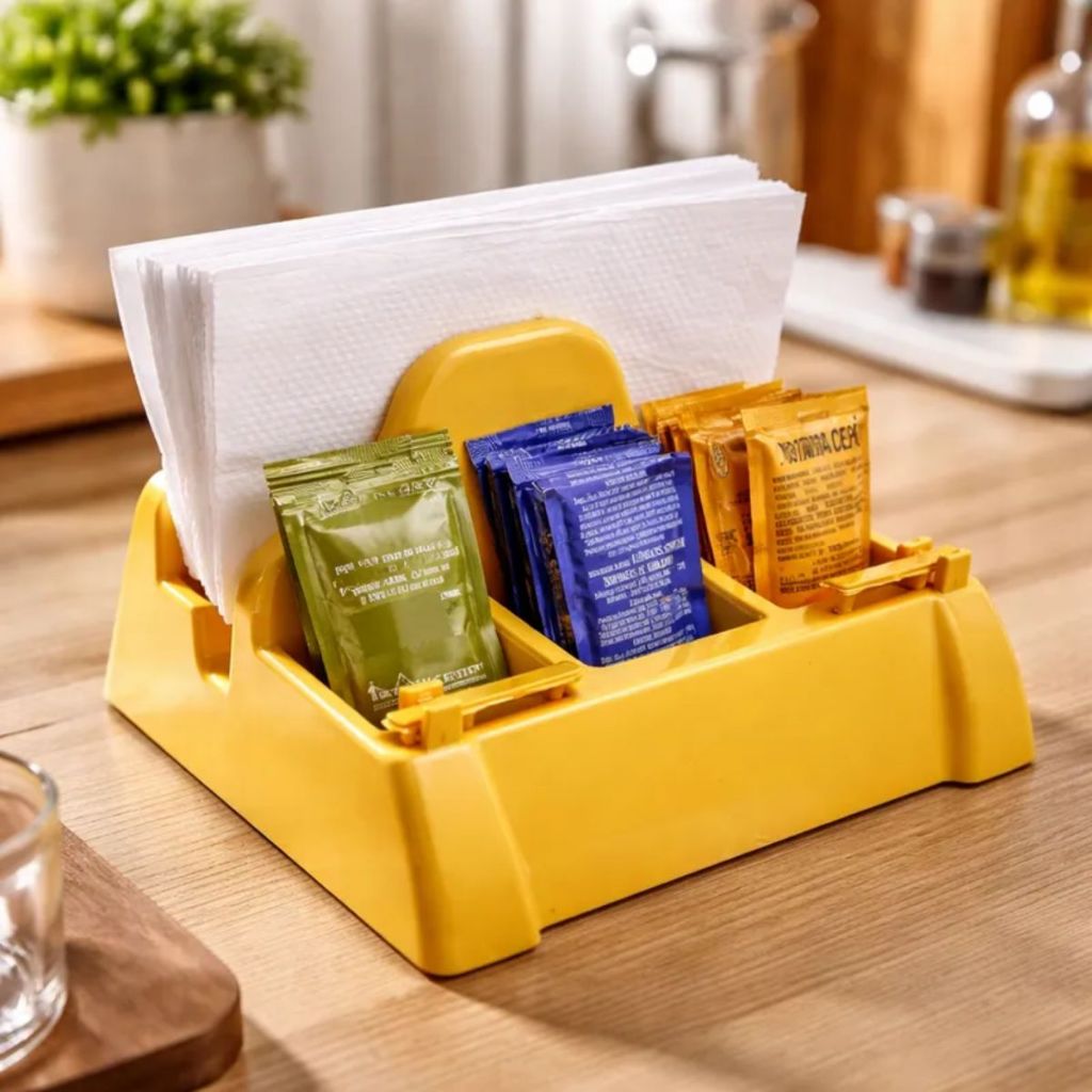 01 Porta Sachês - Guardanapos com Divisória Organização Para Mesas Comercio Várias Cores