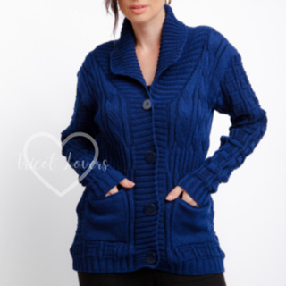 Casaco Feminino Tricô Com Botões e Bolsos Inverno Modelagem Ampla em Oferta na Shopee