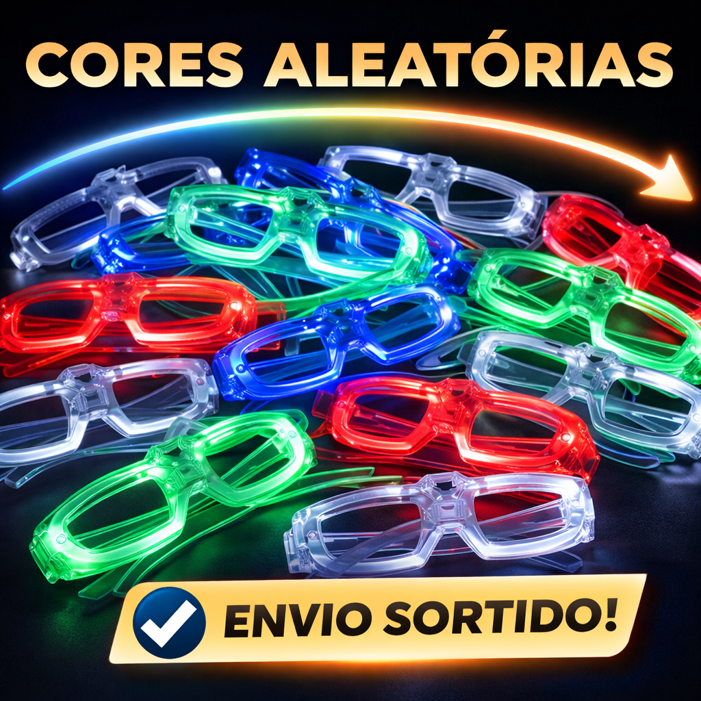 Óculos LED Neon Balada Festa Casamento Eventos em Oferta na Shopee