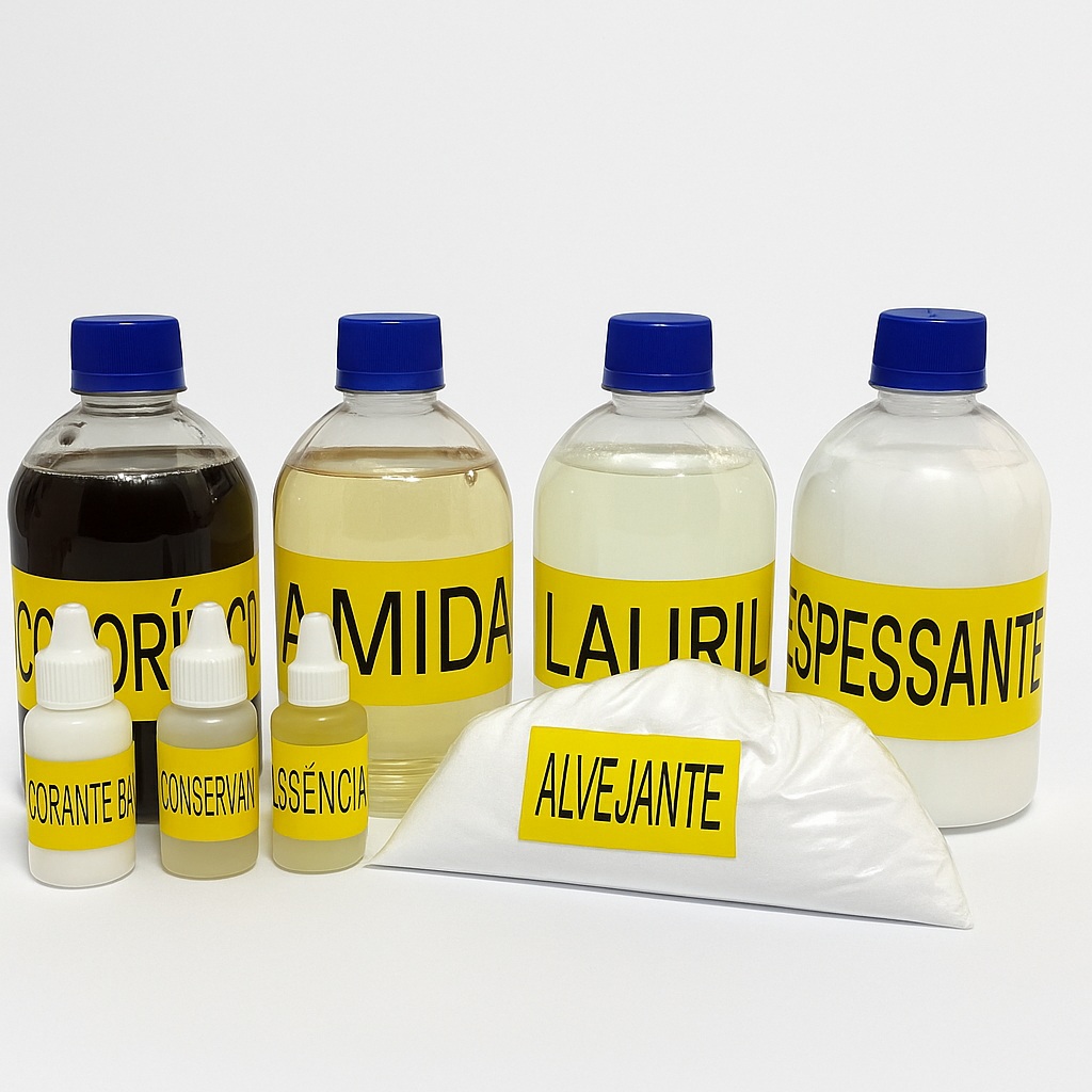 KIT PARA FABRICAÇÃO DE SABÃO LQUIDO CONFORT"S FAZ 50 LITROS