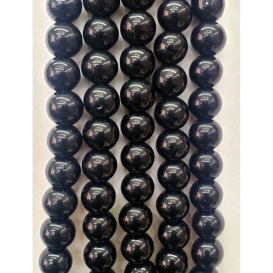 Contas de Pedra Natural Onix 10 mm / Fio
