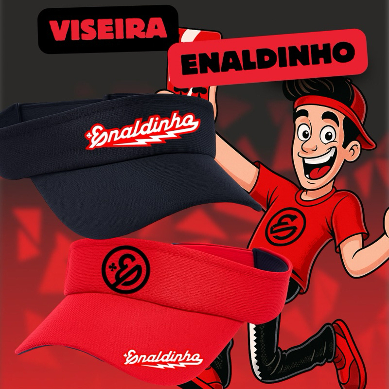 Viseira Enaldinho Dry-Fit - Modelo Exclusivo - Ajustável e Confortável -  Estampado Qualidade - Alta Costura - Infantil