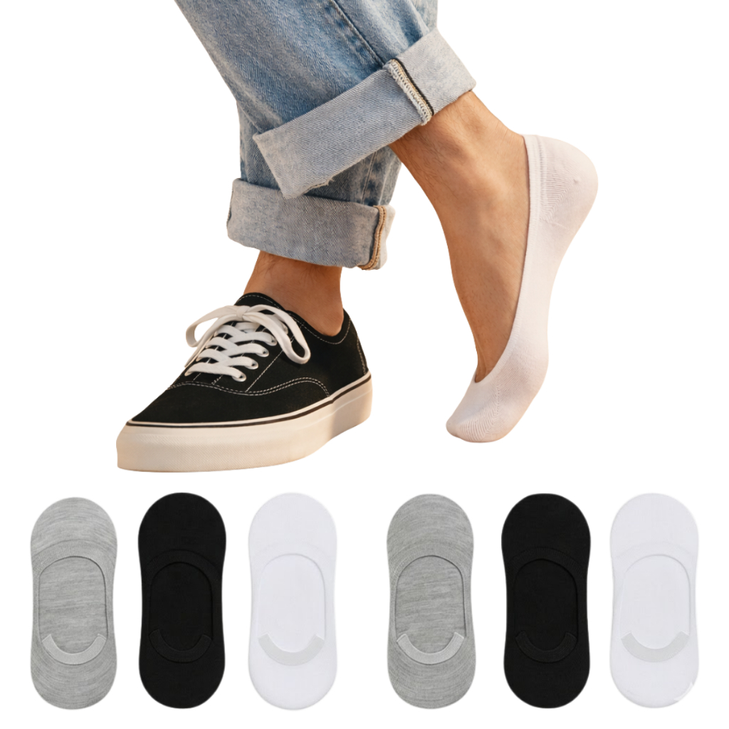 Kit 12 Pares Meia Sapatilha Invisível Silicone Antiderrapante Unissex em Oferta na Shopee