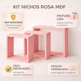 Nicho Quadrado Quarto Bebê Nincho Nuvem Kit 3 P M G em Oferta na Shopee