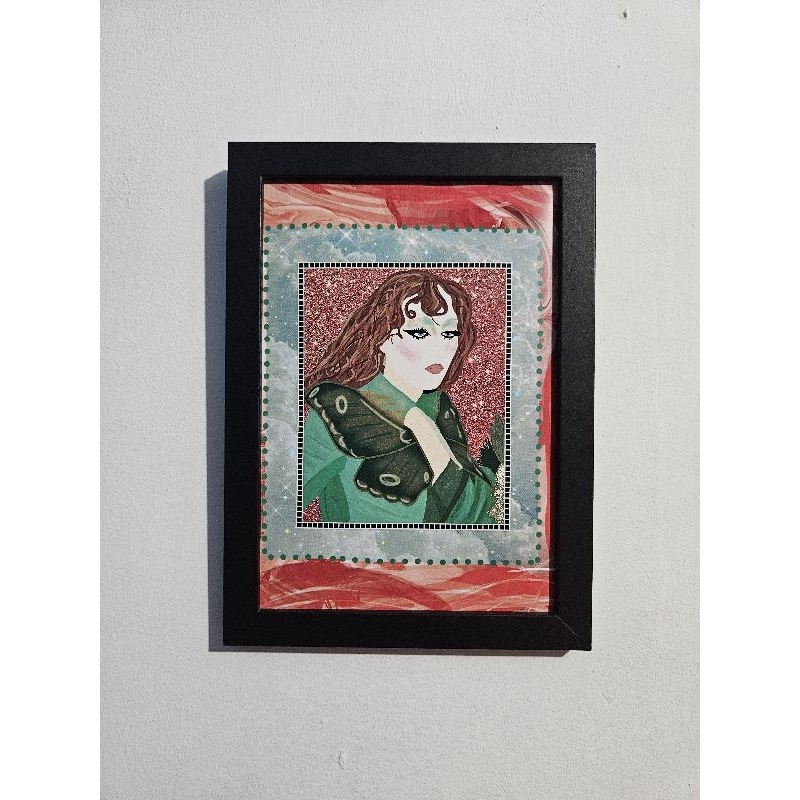 Quadro Decorativo Chappell Roan - Ilustração Digital Exclusiva A5 com Moldura (Sem Vidro)