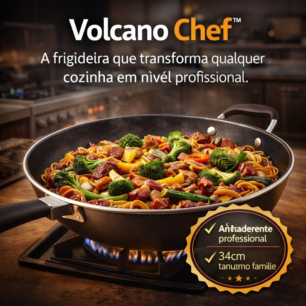 Imagem Frigideira Wok Antiaderente 34cm Grande Profissional Não Gruda