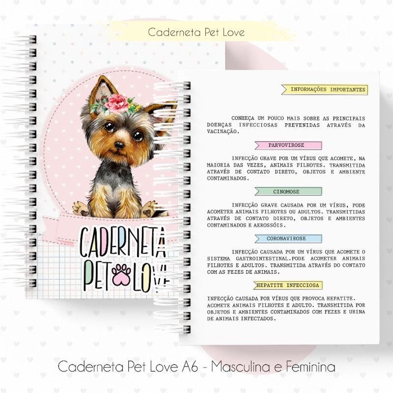 Caderneta Cartão de Vacinação Vacina Pet ( A6 10x15 )