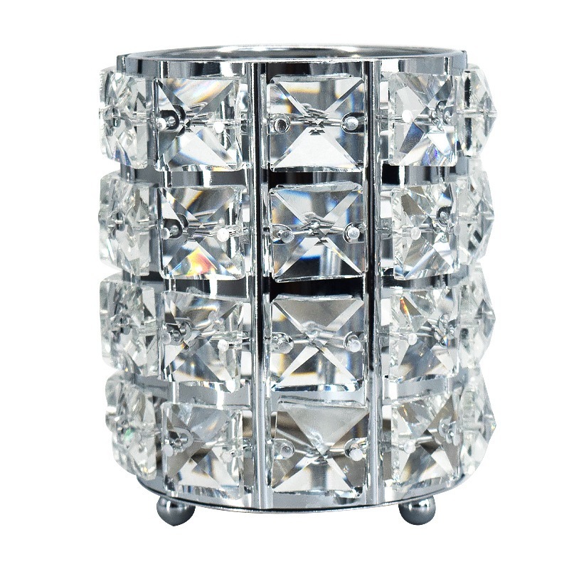 Oganizador De Luxo Porta Pincel De Cristal P/ Maquigem Lapis Canetas