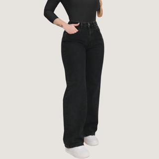 Calça Jeans Feminina Wide Leg Pantalona Cintura Alta Premium