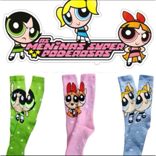 Meia Meninas super poderosas | Docinho | Lindinha | Florzinha TAM 33 A 43 Infantil TAM 24 ao 33 em Oferta na Shopee