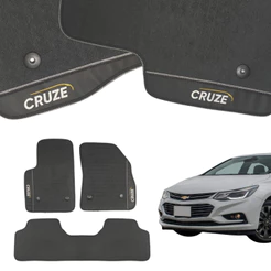 Tapete Cruze 2017 Com Traseiro Inteiriço 3 Peças Impermeável Exclusivo Linha Premium Borracha