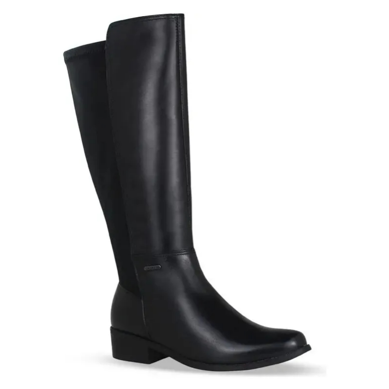 Bota Feminina Em Couro Cano Longo Salto Bloco Bottero 345801