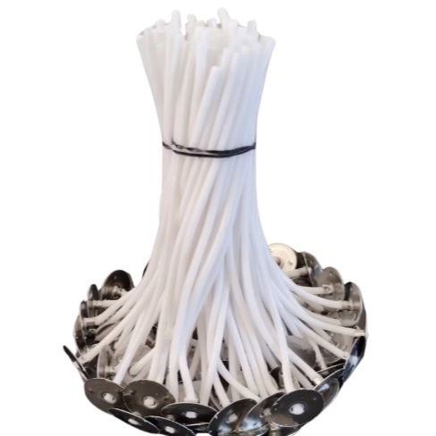 Pavio para velas lembrancinha (casamentos, festas, chá de bebê) Pavio Parafinado fino 10 cm A2020