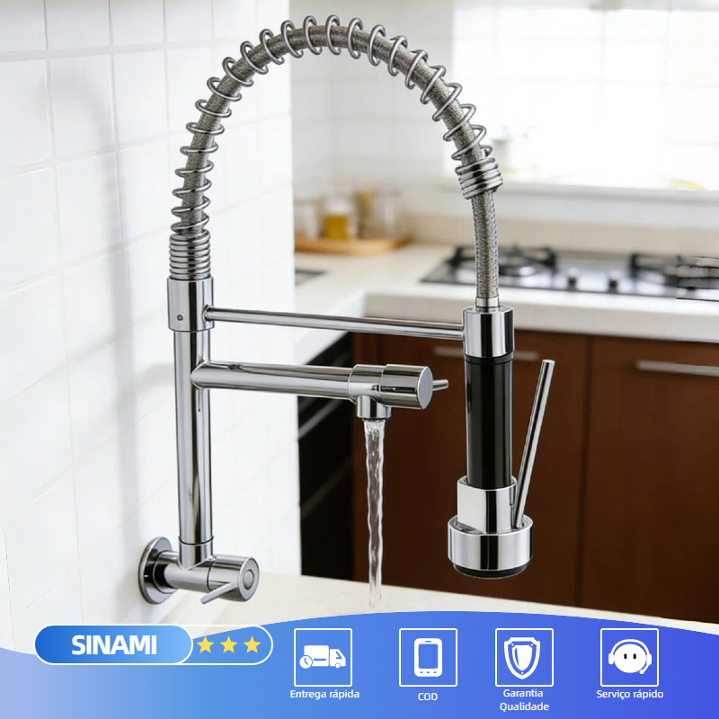 Torneira De Cozinha Gourmet Com Mesa Removível/Pulverizador De Parede