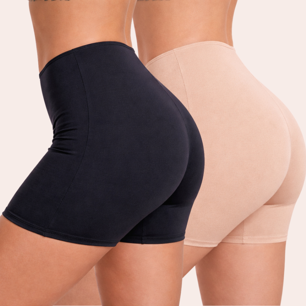 Kit 2 Shorts Anágua Segunda Pele Cintura Alta Modelador para Usar por Baixo de Saias e Vestidos