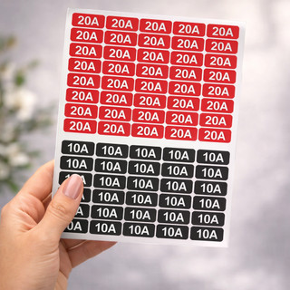 Etiqueta Corrente 10A e 20A 140 adesivos - Envio 24 Horas