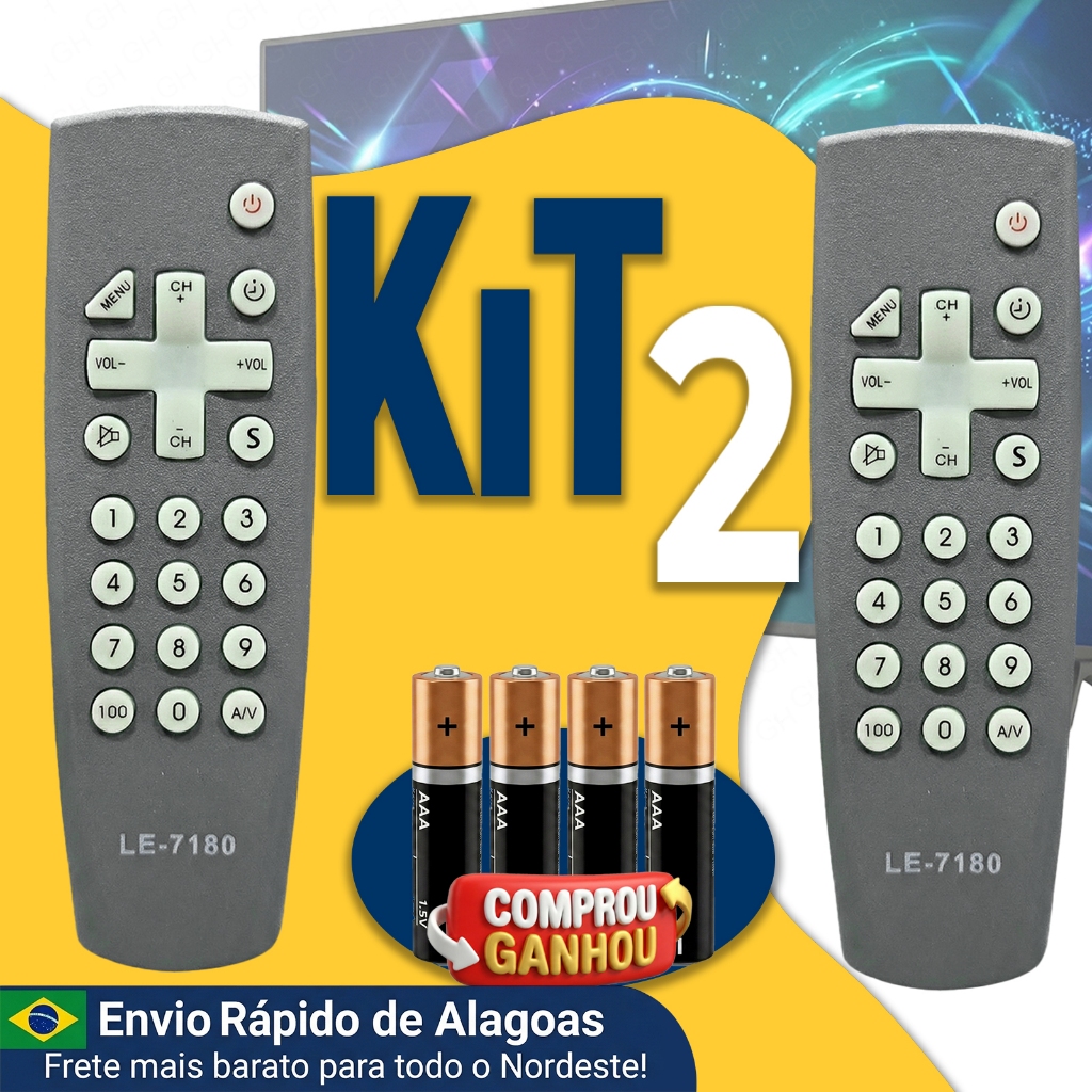 Controle Remoto Compatível TV Semp Toshiba Tubo CT-7180 Lumina