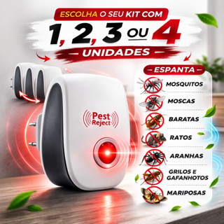 Kit 1/2/3/4 Repelente Eletrônico Ultrassônico Bivolt Proteção Doméstica em Oferta na Shopee
