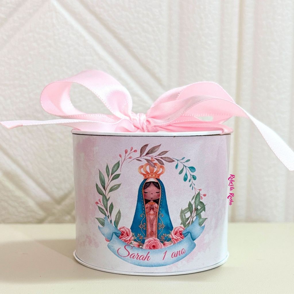 Kit 50 Tubolatas Lembrancinha Personalizada Nossa Senhora Aparecida 5x6cm I Aniversário Batizado
