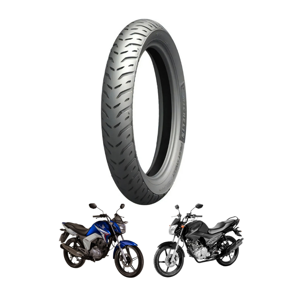 Pneu Dianteiro Fan/Titan/Start/Factor 80/100-18 Michelin Pilot Street 2