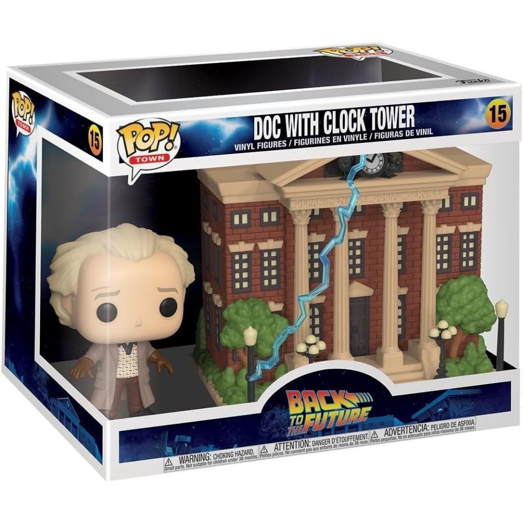 FUNKO POP TOWN BACK TO THE FUTURE - DOC WITH CLOCK TOWER 15 NOVO ORIGINAL