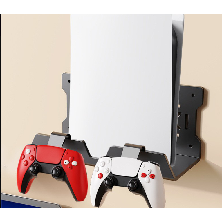 Suporte De Parede Para Ps5 + 2 Controles Organização Gamer