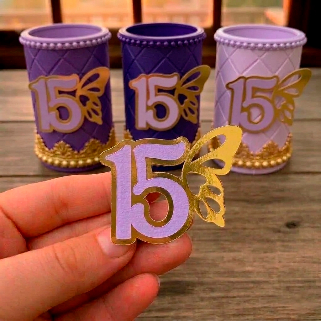 Envio Rápido - Aplique Luxo Números Lilás Borboleta para Tubete/Tubolata/Caixinhas (10/20/40/50 un.) em Oferta na Shopee
