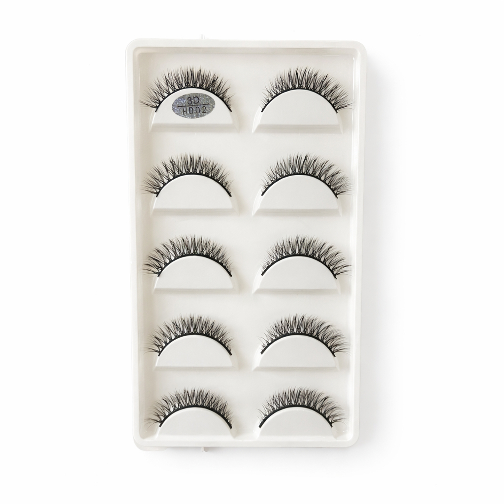 Cilios postiços 3D HD02 - CARTELA COM 05 PARES em Oferta na Shopee