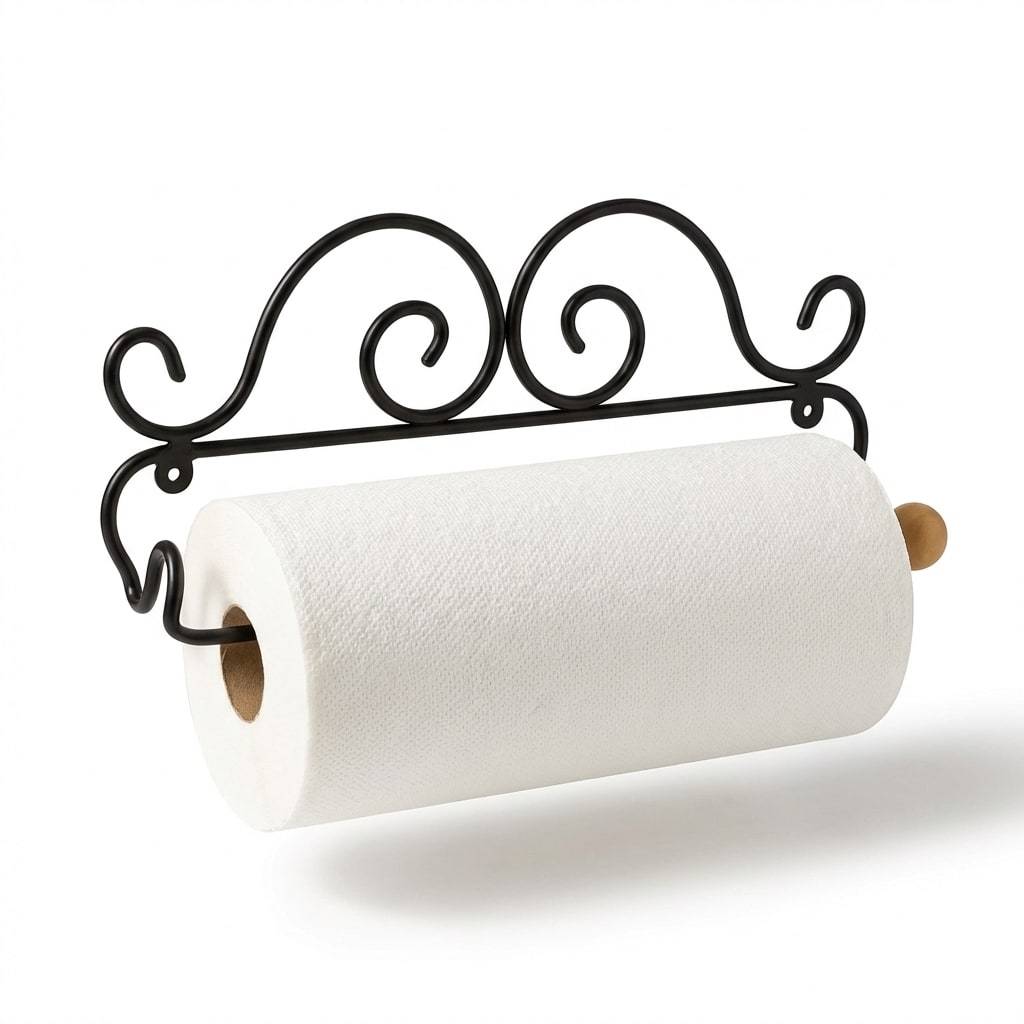 Suporte Papel Toalha Colonial Ferro Rústico Para Cozinha Decorativo