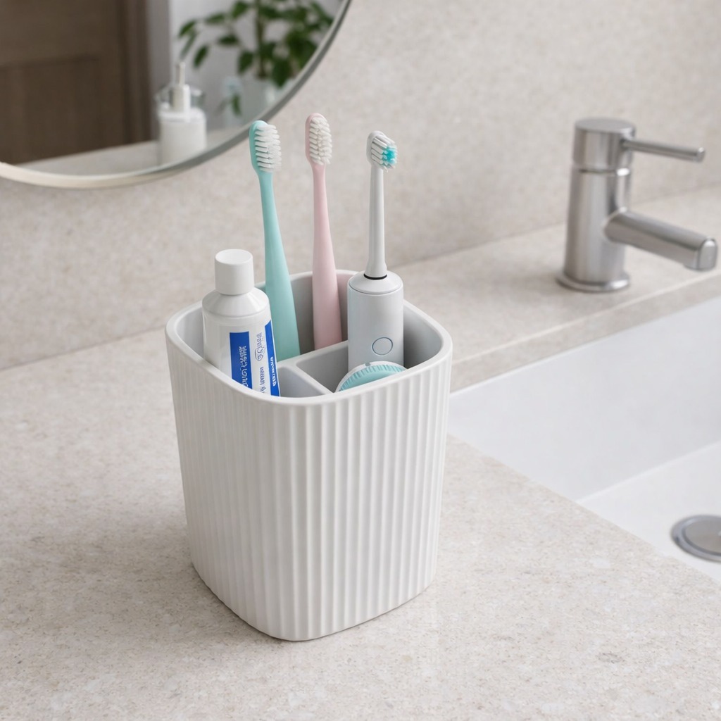 Porta Escova de Dente Suporte Creme Dental Banheiro Parede Pia em Oferta na Shopee