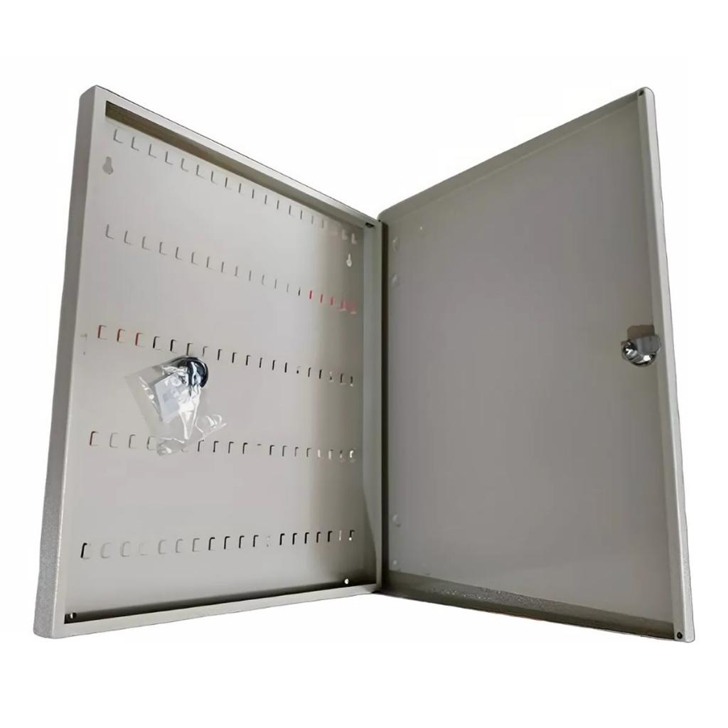 Claviculário Organizador para 100 Chaves Armário Porta Chaveiros Em Aço 750.100 NILART Cinza Ral7032
