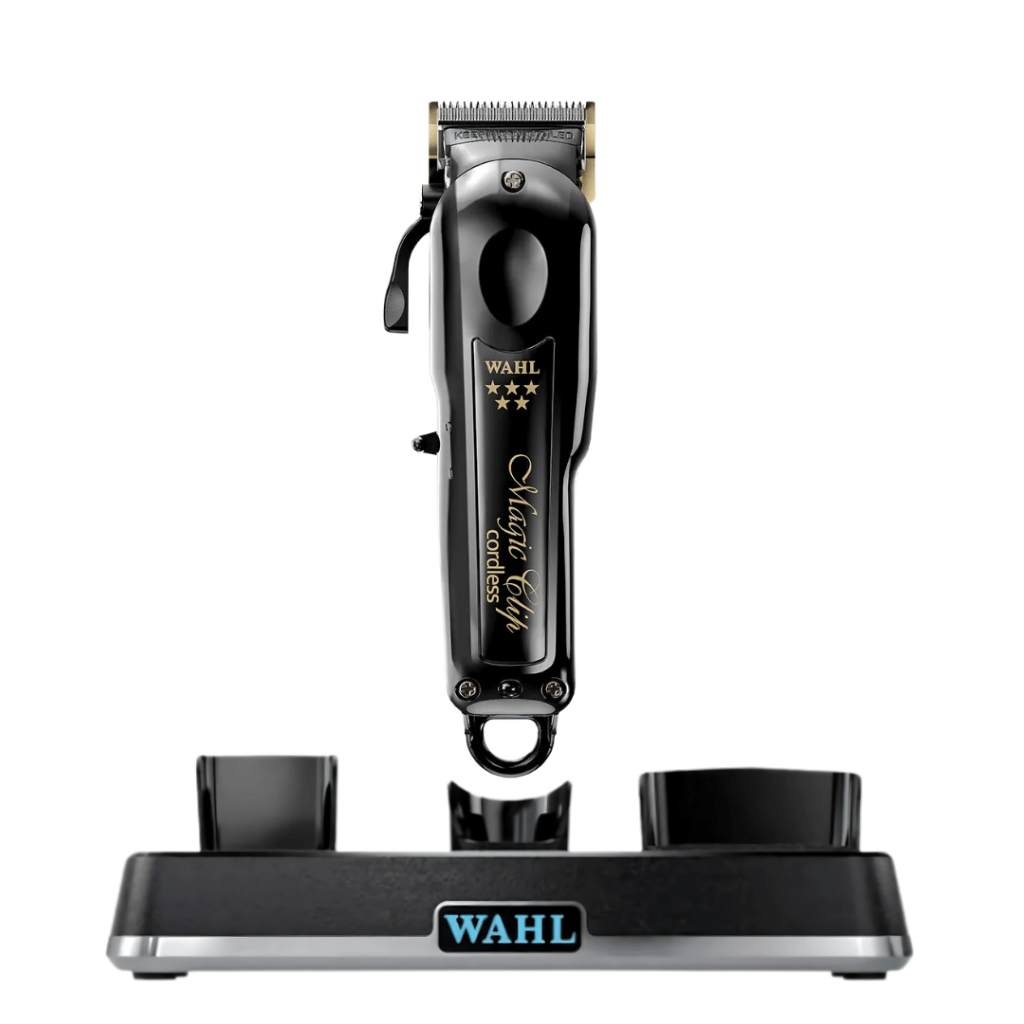 Kit Magic Clip Black Cordless Wahl + Base Carregadora Power Station Bivolt Profissional