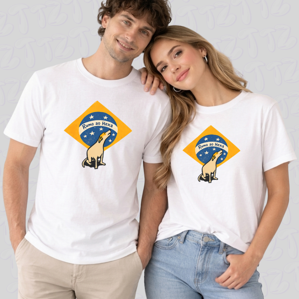 Camiseta 100% Algodão Do Brasil Cachorro Na Frente Da Bandeira Tshird Feminina Família Masculina Infantil ao Plus Size