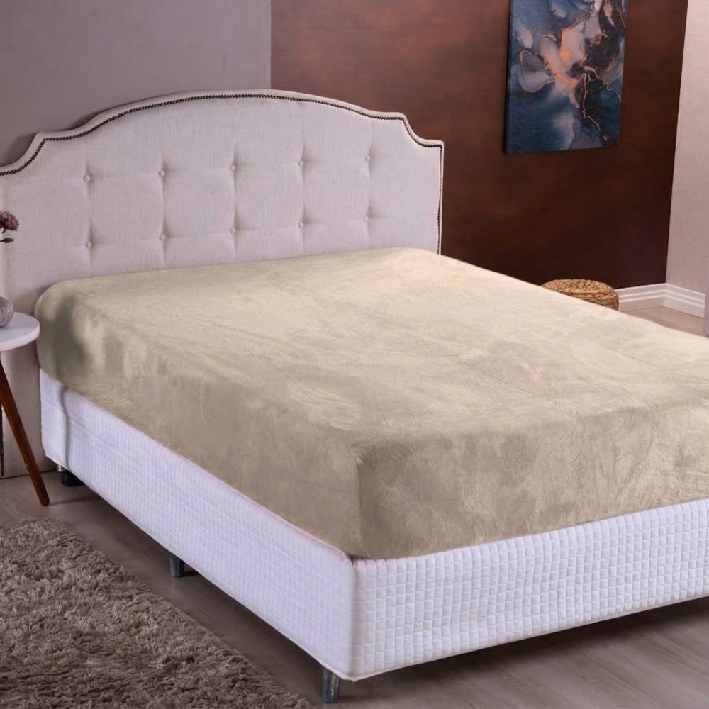 Lençol Com Elástico Avulso Solteiro, Casal, Queen ou King 1 Peça Mantinha Plush