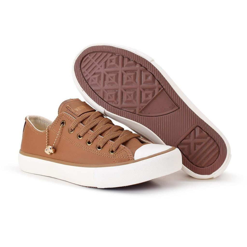 Tênis Feminino Casual Marrom  Confortável Leve Moda Dia a Dia Oferta Promoção