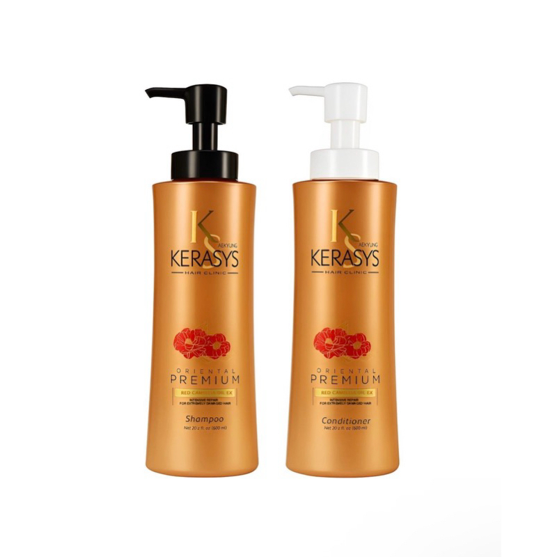 Kerasys - Oriental Premium Red Camellia Oil EX Intensive Repair Shampoo + Condicionador 600ml