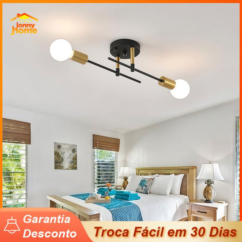 Lustre Moderno Luminária De Teto Semi-Embutida 2 Lâmpada Para Quarto Sala Cozinha Iluminação Decoração em Oferta na Shopee
