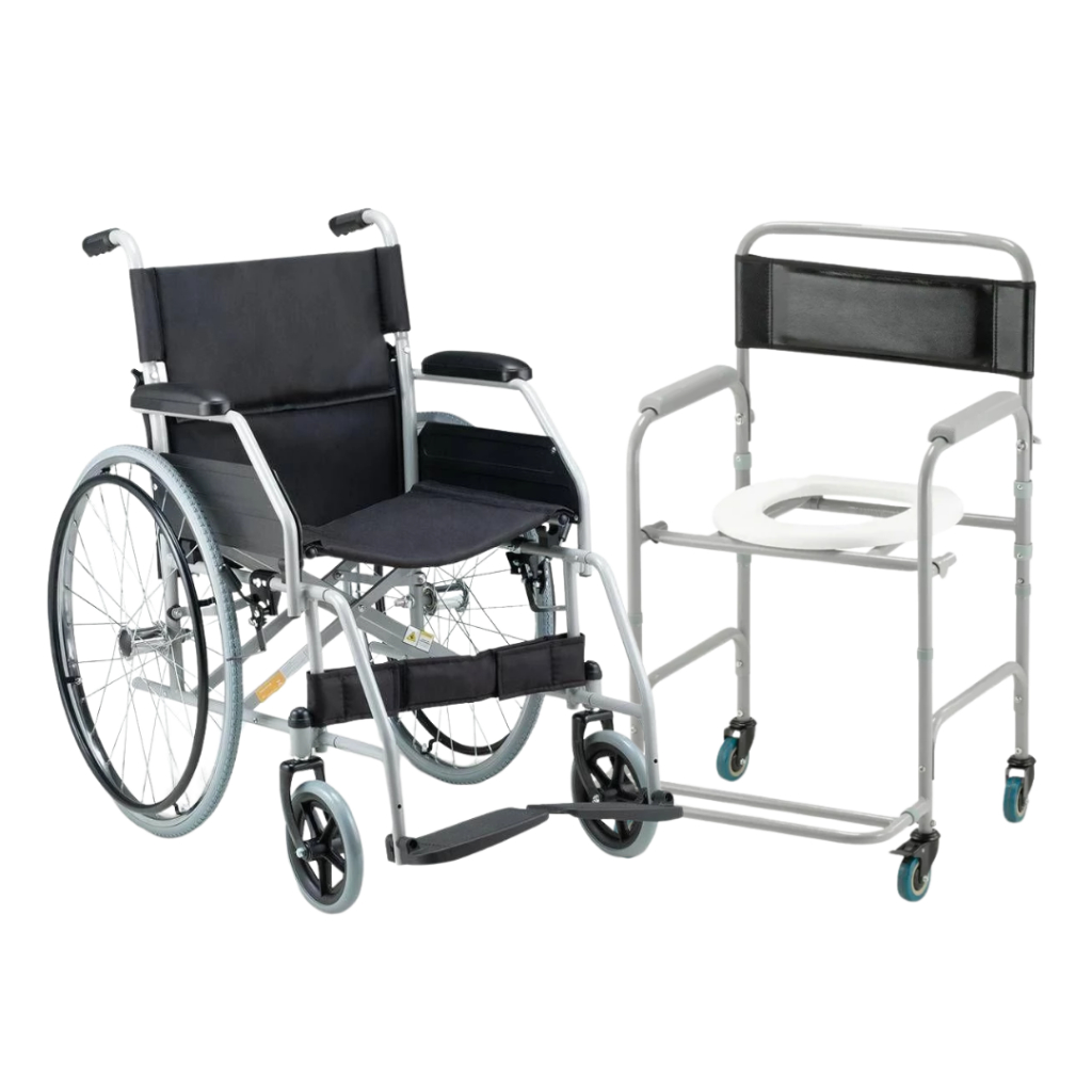 Cadeira de Rodas D100 Mais Cadeira de Banho D30 Mobilidade Segurança e Conforto em Oferta na Shopee