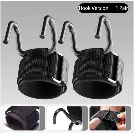 Strap Gancho Par De Straps Gancho Aço Garras Treino Musculação Academia Liftness em Oferta na Shopee