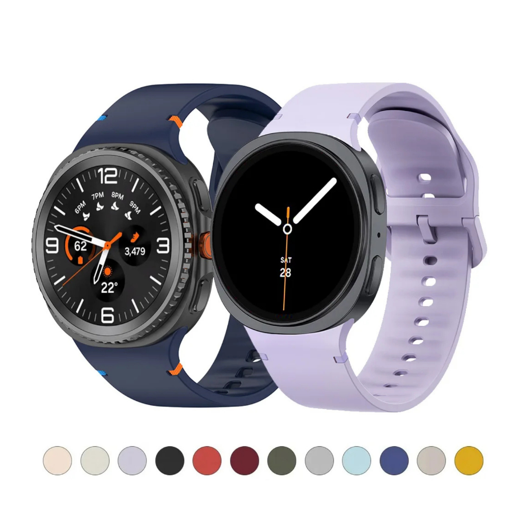 Pulseira de Silicone Para Samsung Galaxy Watch 8 40mm 44mm e Classic 46mm (2025) em Oferta na Shopee